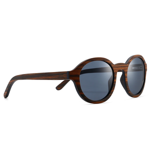 Sunglasses - WANDERER - Oak wood Frame with Black Polarised Lens