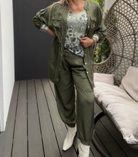 Load image into Gallery viewer, Channel Silky Balloonesque Pant - Military Green (3 piece set available)
