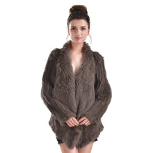 Load image into Gallery viewer, jacket - Luxury soft rabbit fur - mid long Black
