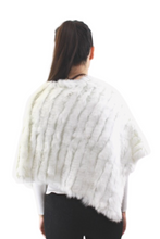 Load image into Gallery viewer, Poncho - Rabbit Fur - Natural Grey
