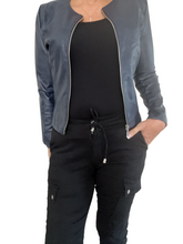 Load image into Gallery viewer, Vespa - Vegan Lather Jacket - Soft and Zip up - Blue Navy
