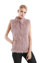 Load image into Gallery viewer, Rabbit Fur Vest - Straight - Black
