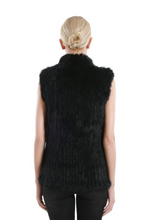 Load image into Gallery viewer, Rabbit Fur Vest - Straight - Black
