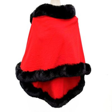 Load image into Gallery viewer, Cape - Wrap - Faux Fur Trim - Black
